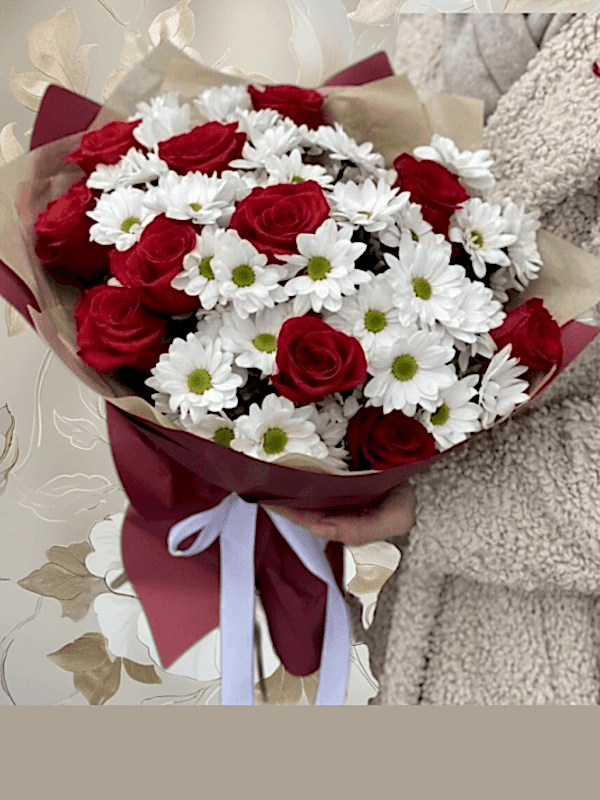 Цветы в Алании - Roses and Krizantem Bouquet 