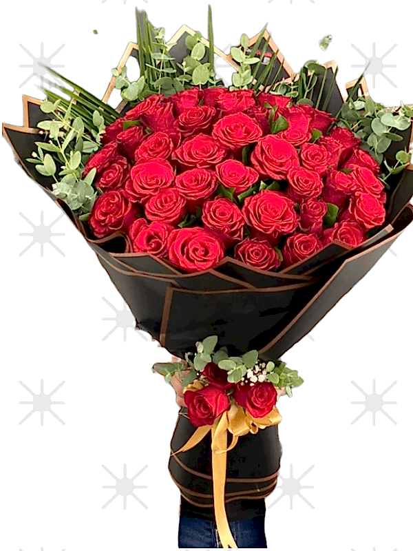  Alanya Blumen - 41 Red Roses Bouquet. 