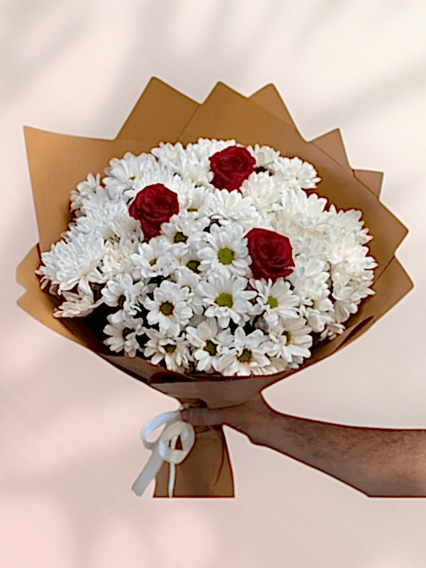  Alanya online çiçek - Krizantemler ve 3 Adet Gül XL